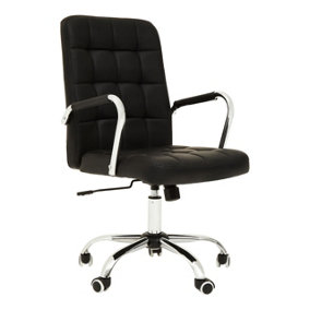 Interiors by Premier Brent Black Tufted Home Office Chair
