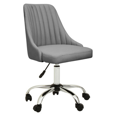 Interiors by Premier Brent Grey Leather Effect Home Office Chair