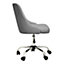Interiors by Premier Brent Grey Leather Effect Home Office Chair