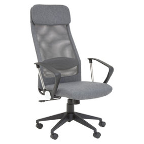 Interiors by Premier Brent Grey Mesh And Fabric Home Office Chair