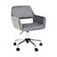 Interiors by Premier Brent Grey Velvet And Chrome Base Home Office Chair