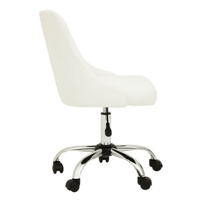 Interiors by Premier Brent Off-White Leather Effect Home Office Chair