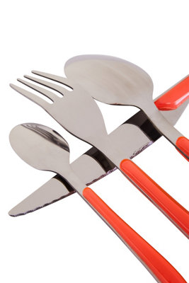 INTERIORS BY PREMIER BRIGHT 24PC MULTI COLOURED CUTLERY, VERSATILE ...
