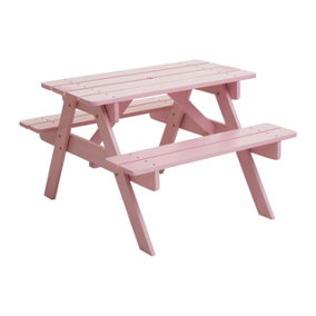 Interiors by Premier Brighton Pink Kids Picnic Bench