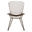 Interiors by Premier Bronze Metal Grid Frame Wire Chair, Comfortable Seating Garden Wire Chair, Easy Cleaning Wire Frame