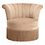 Interiors by Premier Brown Swivel Velvet Chair, Comfy Seating with Living Room Swivel Chair, Velvet Chair, Small Chair