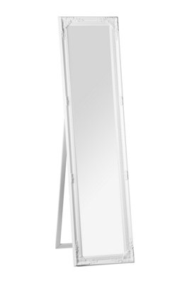Interiors by Premier Brussels Chic Vintage White Floor Standing Mirror