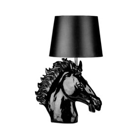Interiors by Premier Caballo Black Polyresin Table Lamp