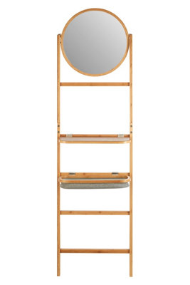 Interiors by Premier Carrick 5 Tier Towel Rack With Mirror