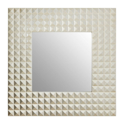 Interiors by Premier Champagne Finish 3D Geometric Wall Mirror