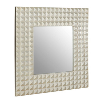 Interiors by Premier Champagne Finish 3D Geometric Wall Mirror