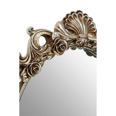 Interiors by Premier Champagne Finish Rose and Clam Wall Mirror