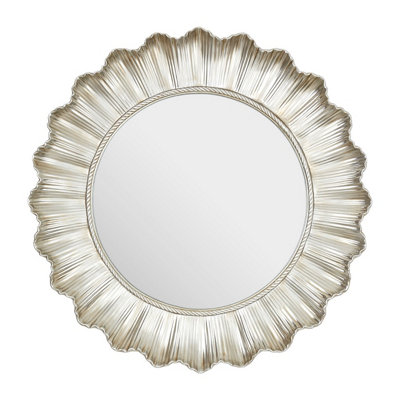 Interiors by Premier Champagne Finish Scallop Wall Mirror