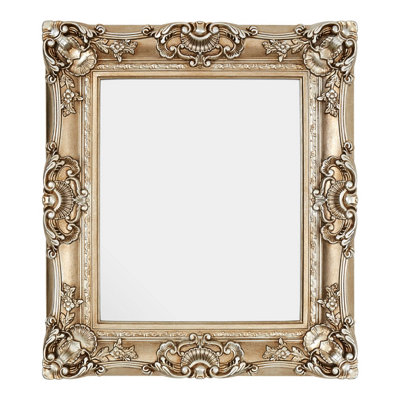 Interiors by Premier Champagne Finish Square Ornate Wall Mirror