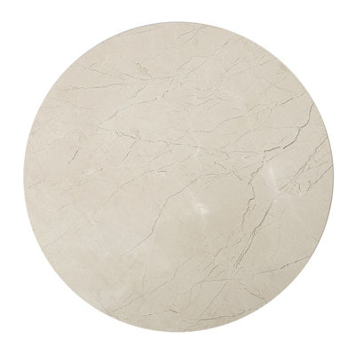 Interiors by Premier Champagne Marble Lazy Susan, Non-Slip Base Small Marble Lazy Susan, Easy to Clean White Marble