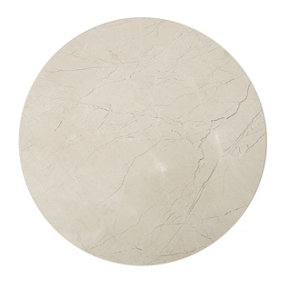 Interiors by Premier Champagne Marble Lazy Susan, Non-Slip Base Small Marble Lazy Susan, Easy to Clean White Marble