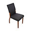 Interiors by Premier Charcoal Woven Mesh Dining Chair with Walnut Legs
