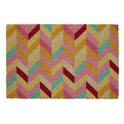 Interiors by Premier Chevron coir doormat DIY at B&Q