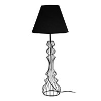 Interiors by Premier Chicago Black Table Lamp