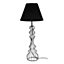 Interiors by Premier Chicago Black Table Lamp