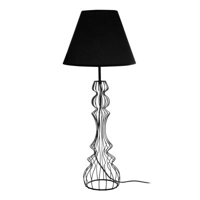 Interiors by Premier Chicago Black Table Lamp