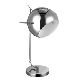 Interiors by Premier Chrome and White Inside Table Lamp