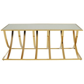Interiors by Premier Chrome Finish Coffee Table, Elegant Design Decorative Coffee Table, Functional And Sleek Display Table