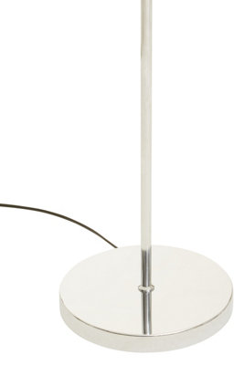 Interiors by Premier Chrome Finish Tapered Table Lamp, Easy-to-Use Switch Besides Lamp, Space-Saver Lounge Room Lamp