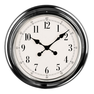 Interiors by Premier Chrome Finish Wall Clock