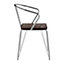 Interiors by Premier Chrome Metal and Elm Wood Arm Chair, Accent Dining Arm Chair, Versatile Wooden Chair for Home, Office