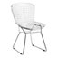 Interiors by Premier Chrome Metal Grid Frame Wire Chair, Comfortable Seating Garden Wire Chair, Easy Cleaning Wire Frame