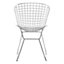 Interiors by Premier Chrome Metal Grid Frame Wire Chair, Comfortable Seating Garden Wire Chair, Easy Cleaning Wire Frame