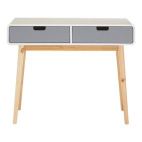 Interiors by Premier Console Table, Compact and Versatile Console Table with Drawers, White Finish Console Table with Storage