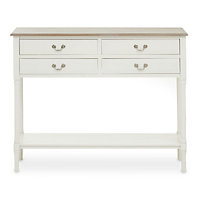 Interiors by Premier Console Table for Hallway, Pine Wood Hallway Table for Home Office Décor, Wood Table with 4 Drawers