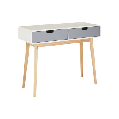 Interiors by Premier Console Table, Versatile Console Table with Drawers, Light Weight White Finish Console Table with Storage