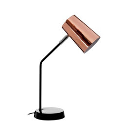 Interiors By Premier Contemporary Copper Table Lamp, Durable And Reliable Bedside Table Light, Versatile Modern Table Lamp