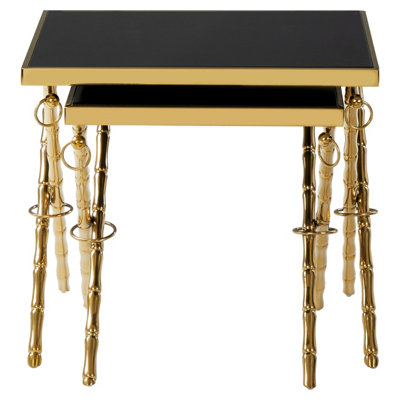 Interiors by Premier Contemporary Design Set Of 2 Nesting Tables, Versatile Side Tables, Elegant And Functional Square Tables