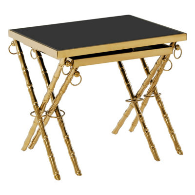 Interiors by Premier Contemporary Design Set Of 2 Nesting Tables, Versatile Side Tables, Elegant And Functional Square Tables
