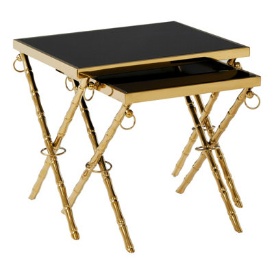 Interiors by Premier Contemporary Design Set Of 2 Nesting Tables, Versatile Side Tables, Elegant And Functional Square Tables