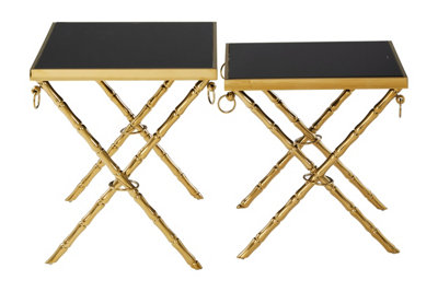 Interiors by Premier Contemporary Design Set Of 2 Nesting Tables, Versatile Side Tables, Elegant And Functional Square Tables