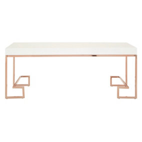 Interiors by Premier Contemporary Rose Gold Angled Legs Coffee Table, Versatile Display Coffee Table, Sturdy Decorative Table