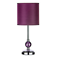 Interiors by Premier Crackle Glass Purple shade Table Lamp