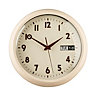 Interiors by Premier Cream Metal Day and Date Wall Clock