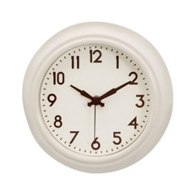 Interiors by Premier Cream Metal White Face Wall Clock