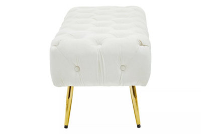 Footstool with gold deals legs