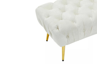 Cream and gold deals footstool