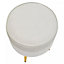 Interiors by Premier Cream Velvet Round Footstool, Ottoman Small Footstool with Soft Upholstery, Velvet Pouffe for Home