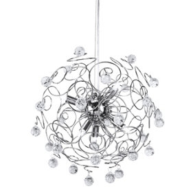 Interiors by Premier Crystal and Chrome Pendant Light