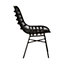 Interiors by Premier Curved Black Natural Rattan Chair, Rustless Rattan Chair, Easy Cleaning Rattan Armchair