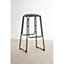 Interiors by Premier Dalston Ash Bar Stool with Gunmetal legs